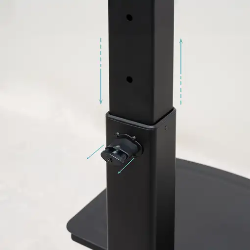 TooQ “COMETA” Soporte de Suelo con Ruedas con Regulación de Altura para Pantallas