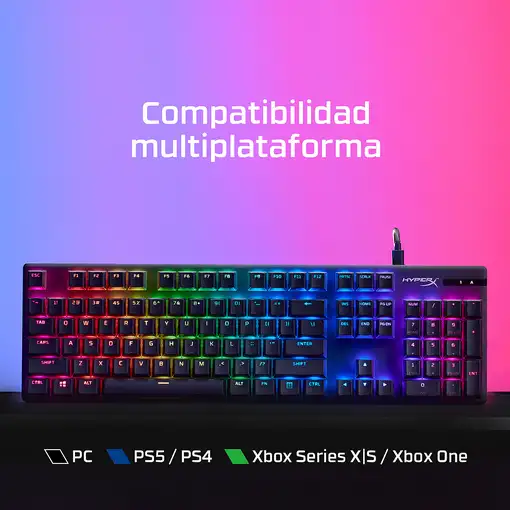 Teclado mecánico gaming HyperX Alloy Origins PBT HX azul