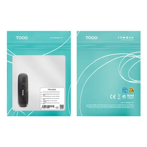TooQ Lector de Tarjetas USB 3.0, 2 en 1, SD/TF, Negro