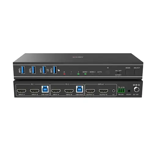 Lindy 39314 interruptor KVM Negro