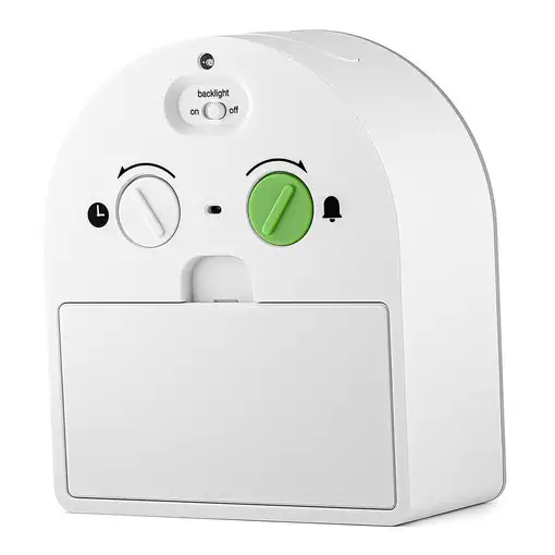 Braun BC22 Reloj despertador analógico Blanco, Amarillo