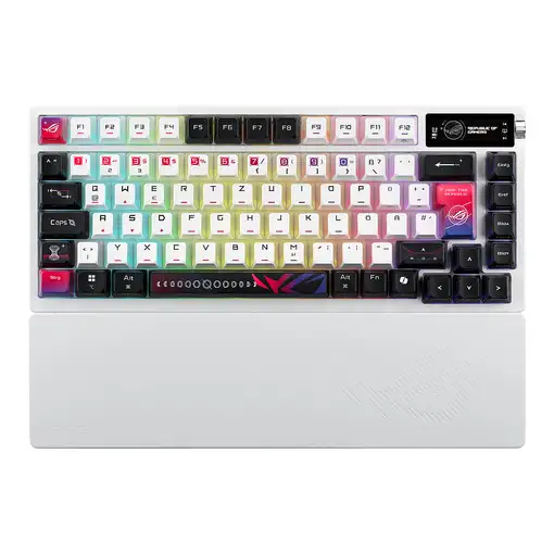 ASUS ROG Azoth X teclado Juego USB + RF Wireless + Bluetooth QWERTZ Blanco