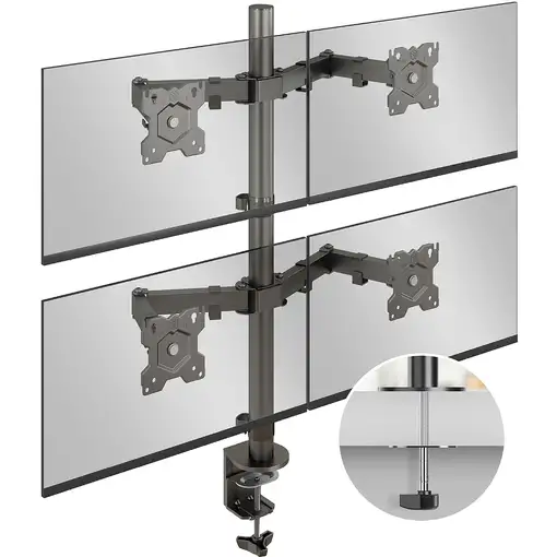 ONKRON D421E-B soporte para monitor 81,3 cm (32") Escritorio Negro