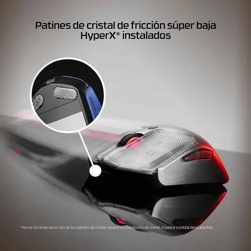 HyperX Ratón gaming inalámbrico Pulsefire Haste 2 S azul marino