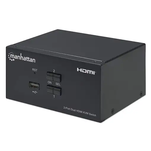 Manhattan Switch KVM HDMI de 2 puertos para dos monitores