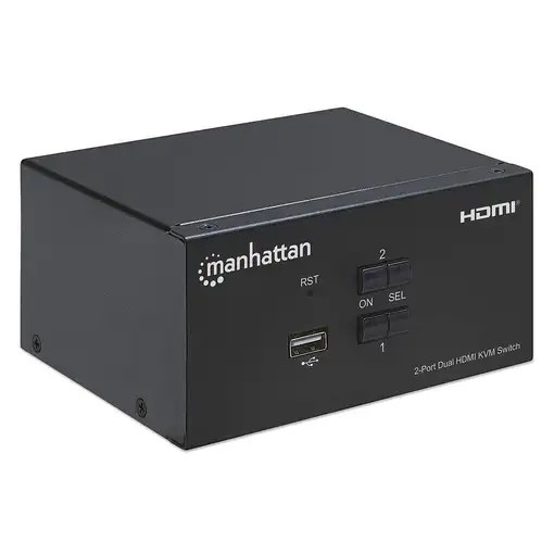 Manhattan Switch KVM HDMI de 2 puertos para dos monitores
