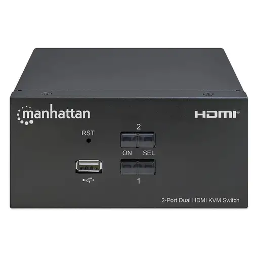 Manhattan Switch KVM HDMI de 2 puertos para dos monitores
