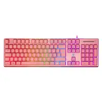 Deltaco Gaming GAM-021-RGB-P-DE teclado Juego USB QWERTZ Alemán Rosa
