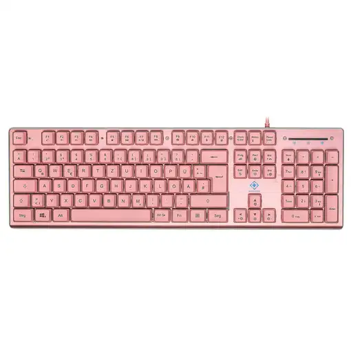 Deltaco Gaming GAM-021-RGB-P-DE teclado Juego USB QWERTZ Alemán Rosa