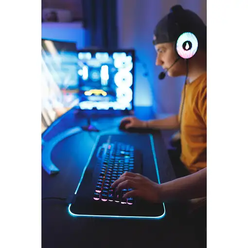 SureFire Silent Flight RGB-680 Alfombrilla de ratón para juegos Negro