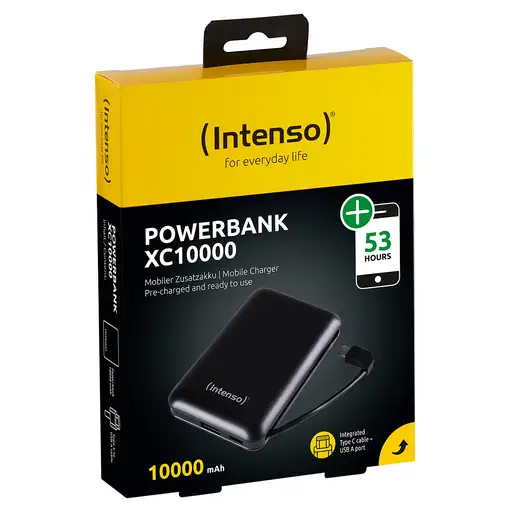 Intenso 7314530 batería externa Polímero de litio 10000 mAh Negro