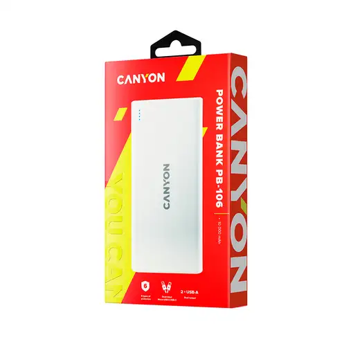 Canyon Powerbank (batería externa) PB-106 10000 mAh Blanco