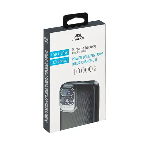 Rivacase VA2511 batería externa 10000 mAh Negro