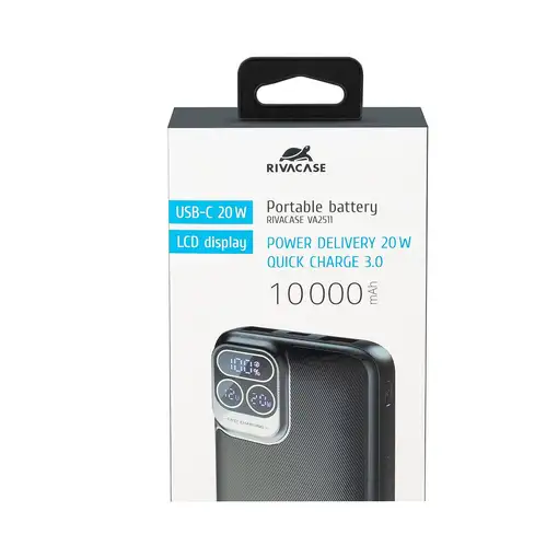 Rivacase VA2511 batería externa 10000 mAh Negro