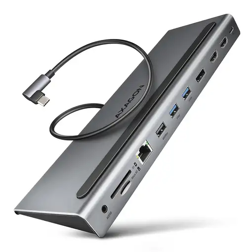 Axagon HMC-4KX3 base para portátil y replicador de puertos Alámbrico USB 3.2 Gen 1