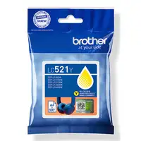 Brother LC521Y cartucho de tinta 1 pieza(s) Original Amarillo