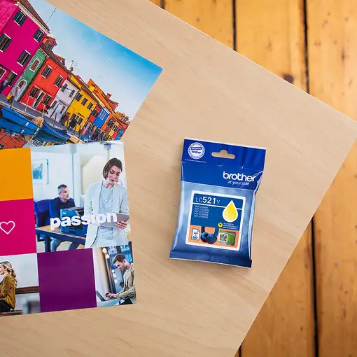 Brother LC521Y cartucho de tinta 1 pieza(s) Original Amarillo