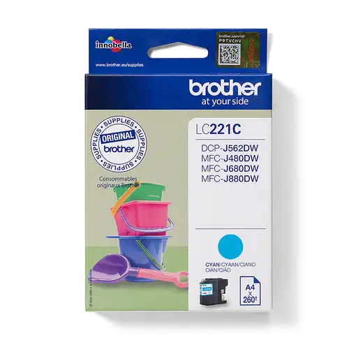 Brother LC221C cartucho de tinta 1 pieza(s) Original Cian Brother LC221C cartucho de tinta 1 pieza(s) Original Cian