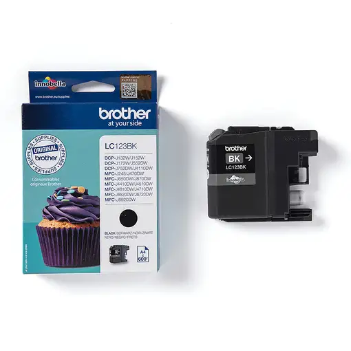 Brother LC123BK cartucho de tinta 1 pieza(s) Original Negro