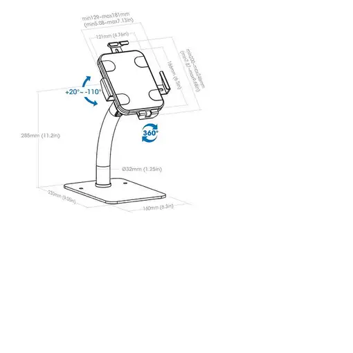 Manhattan 406352 soporte Tablet/UMPC Blanco
