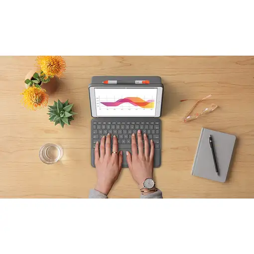 Logitech 920-009624 teclado para móvil QWERTZ Alemán Smart Connector Grafito