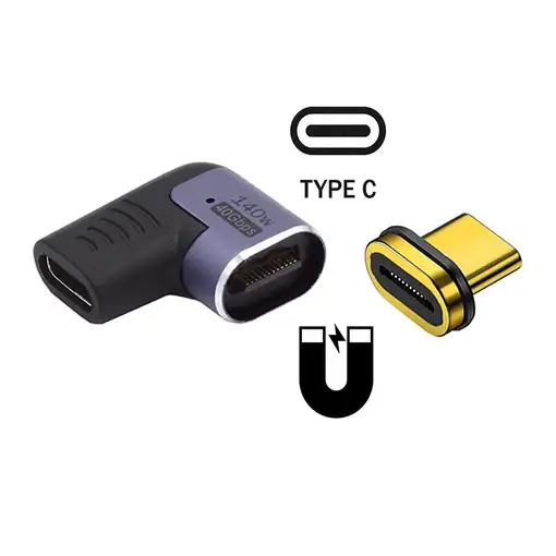 Ewent EC1048 cambiador de género para cable USB-C Negro, Púrpura
