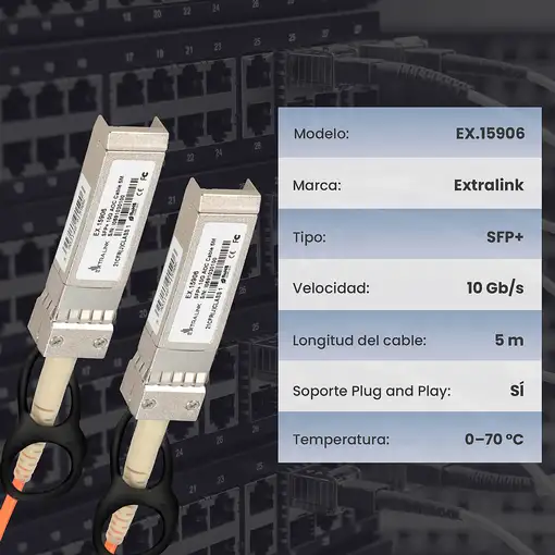 Extralink SFP+ AOC Cable AOC SFP+ 10Gbps, 5m