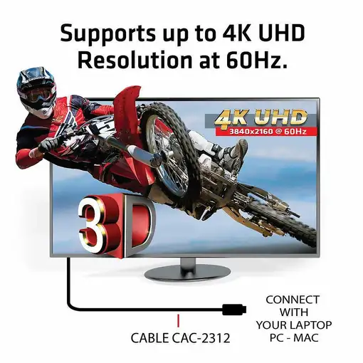 CLUB3D Cable HDMI 2.0 4K60Hz UHD 5 metros