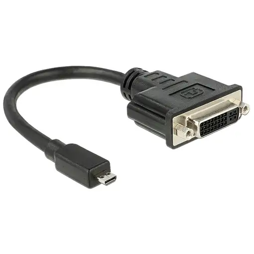 DeLOCK 65563 adaptador de cable de vídeo 0,2 m DVI-D Micro-HDMI Negro