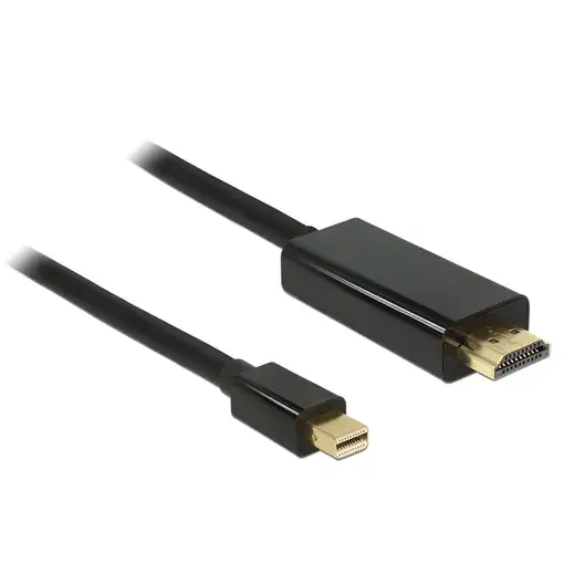 DeLOCK 83698 adaptador de cable de vídeo 1 m Mini DisplayPort HDMI Negro