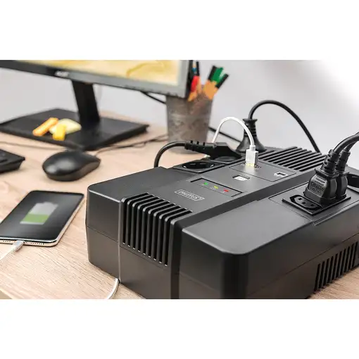 Digitus SAI todo en uno, 600VA/360W, LED