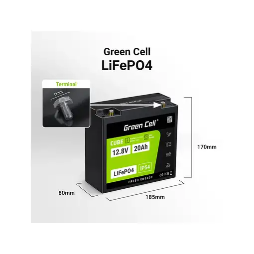 Green Cell LFPGC12V20AH batería para sistema ups Fosfato de hierro-litio (LiFePo4)