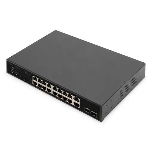 Digitus Conmutador 16+2 puertos 10/100/1000 Mbps + 2 Gigabit SFP PoE