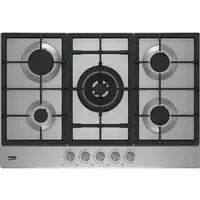 Beko HIAW 75225 SL hobs Negro, Acero inoxidable Integrado 75 cm Encimera de gas 5