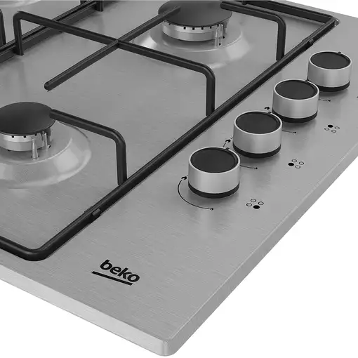 Beko HIGG 64103 SXN hobs Acero inoxidable Integrado 58 cm Encimera de gas 4 zona(s