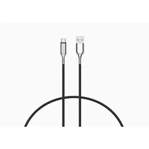 Cygnett CY2681PCUSA cable USB USB 2.0 1 m USB C USB A Negro, Acero inoxidable