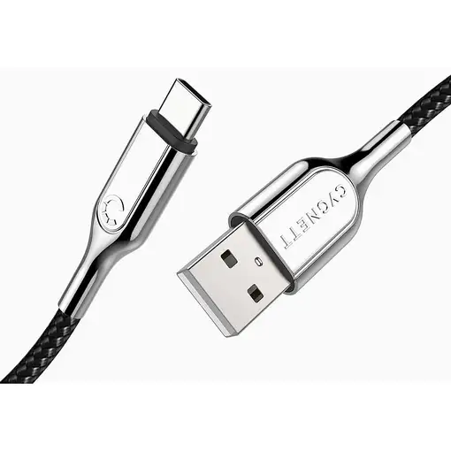 Cygnett CY2681PCUSA cable USB USB 2.0 1 m USB C USB A Negro, Acero inoxidable
