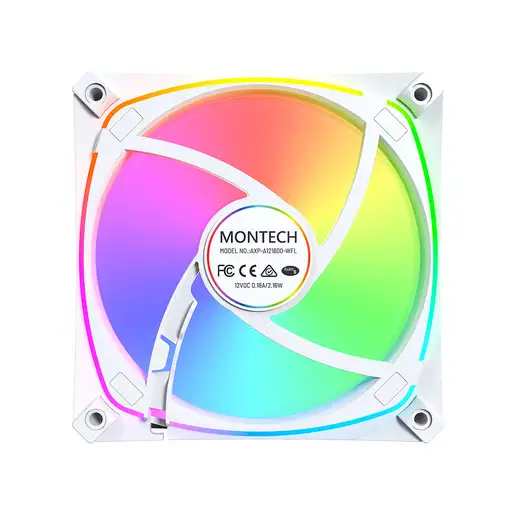 Montech AX120 PRO Carcasa del ordenador Ventilador 12 cm Blanco 3 pieza(s)