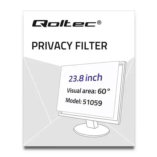 Qoltec 51059 filtro para monitor 60,5 cm (23.8")