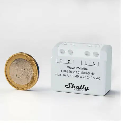 Shelly Qubino Wave PM Mini Interruptor inteligente Gris