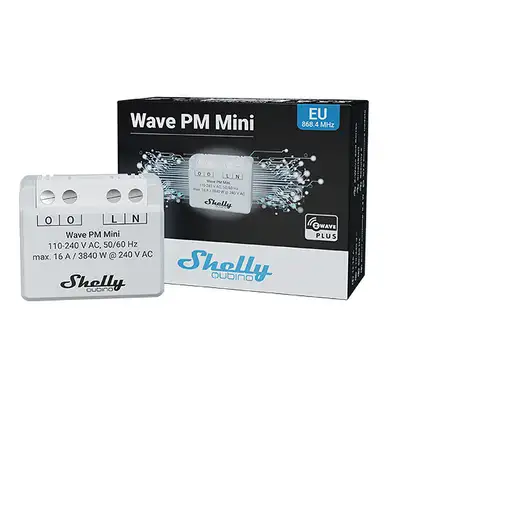 Shelly Qubino Wave PM Mini Interruptor inteligente Gris