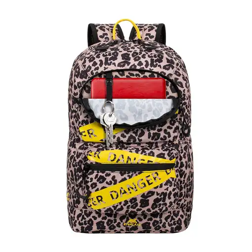 Rivacase Erebus 33,8 cm (13.3") Mochila Beige, Negro, Amarillo