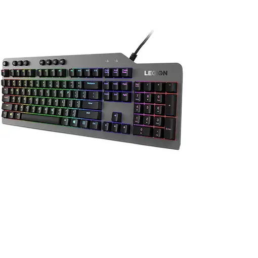 Lenovo Legion K500 teclado Juego USB QWERTY Inglés de EE. UU. Negro, Gris