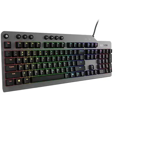 Lenovo Legion K500 teclado Juego USB QWERTY Inglés de EE. UU. Negro, Gris