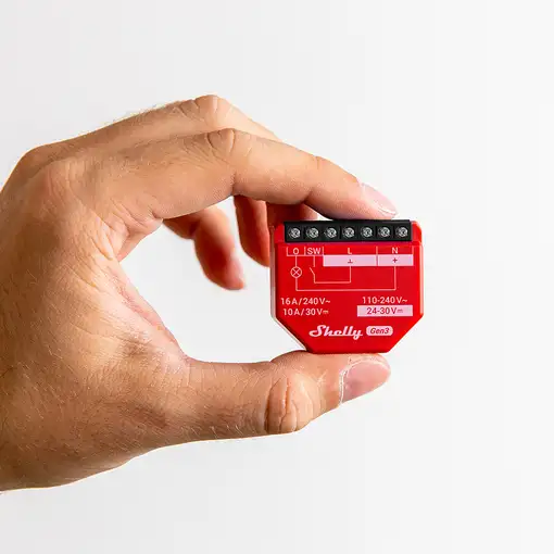 Shelly 1PM Gen3 Interruptor inteligente Rojo