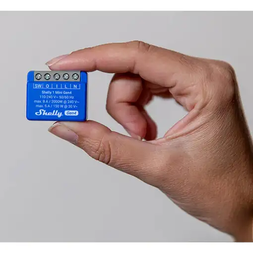 Shelly 1 Mini Gen4 Interruptor inteligente 1P Azul
