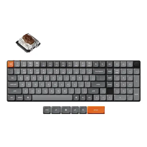 Keychron K17 Max QMK teclado Universal USB + RF Wireless + Bluetooth Inglés Negro Keychron K17 Max QMK teclado Universal USB + RF Wireless + Bluetooth Inglés Negro
