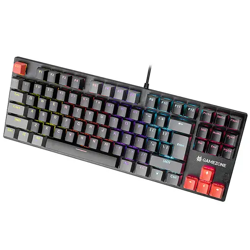Tracer Blade 87 teclado Juego USB QWERTY Inglés Negro, Gris, Rojo