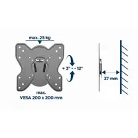 Gembird WM-42T-03 soporte para TV 106,7 cm (42'') Negro