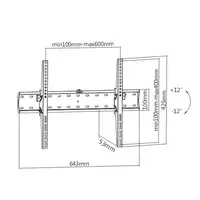 Gembird WM-70T-02 soporte para TV 177,8 cm (70") Negro